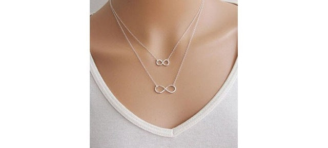 2016 Fashion Women's Gold Silver Eight Bar Choker Necklace - Simple Infinity Symbol Necklace