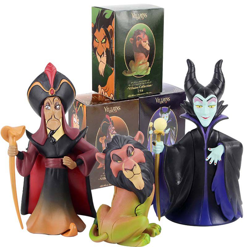 3Styles Anime Movie Action Figure Villains Malefice Jafar The Lion King Scar PVC Model Toys Dolls Birthday Gift for Children