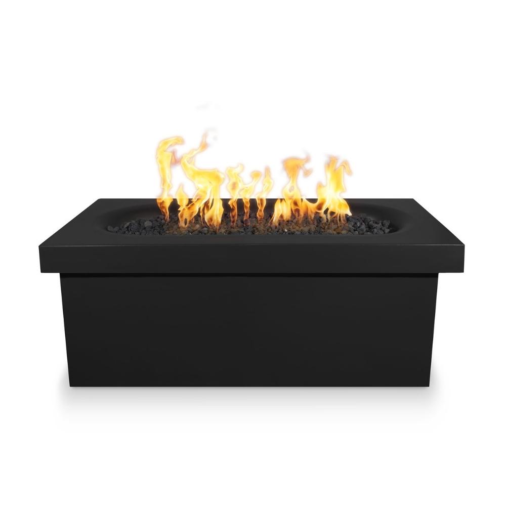 Top Fires Ramona 60-Inch Rectangular GFRC Gas Fire Pit Table - Electronic Ignition
