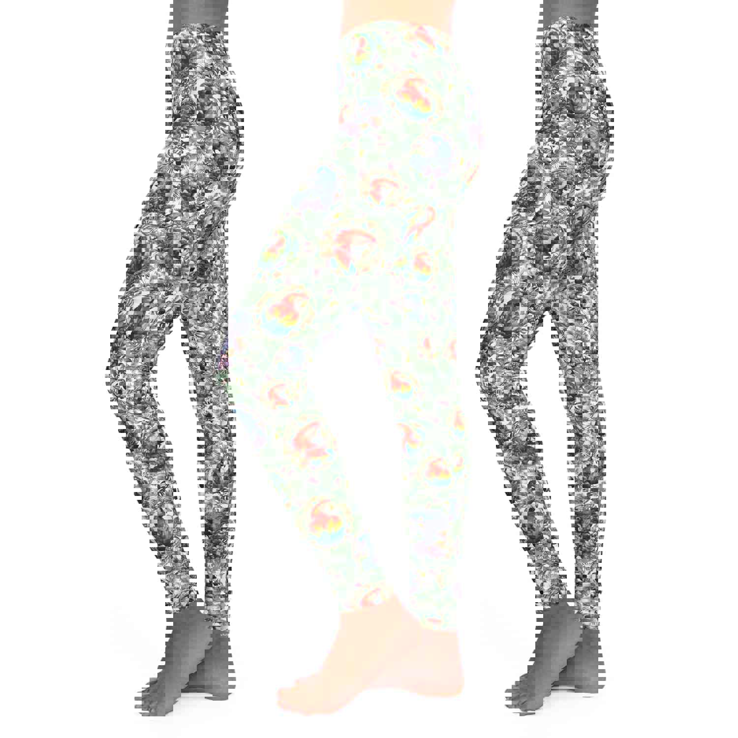 Colorful Macaw Leggings for Women - Vibrant Tropical Print, Comfortable & Stylish for Yoga, Gym, and Fitness