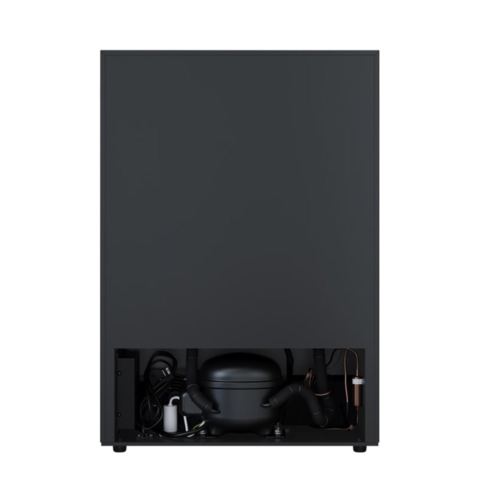 Avallon ABR241BLSS 24 Wide 140 Can Energy Efficient Beverage Center in Black Stainless Steel