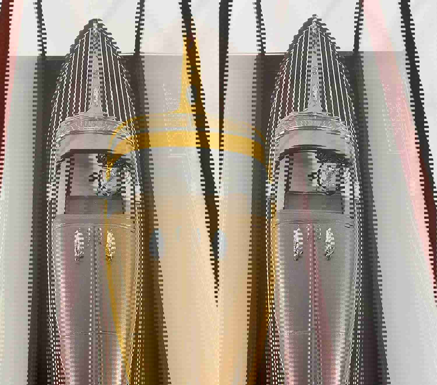 Cased Model Of A Chris Craft Cobra Speedboat by Charles S. Fox