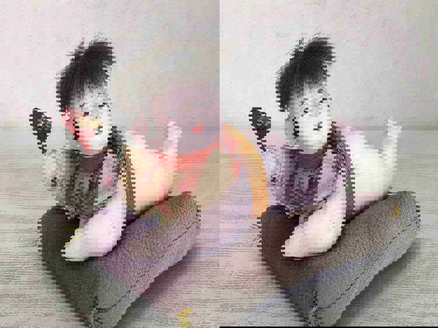 Y3578 NINGYO Crawling Baby Doll Toy Figure Figurine Japanese Vintage Antique