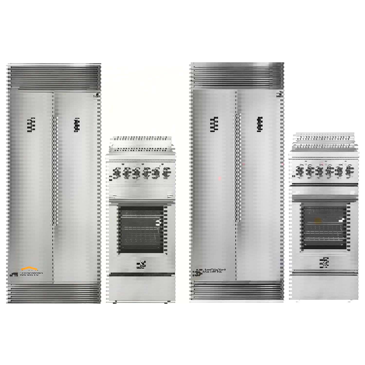 Forno 2-Piece Luxury Appliance Package - 30-Inch Electric Range & Pro-Style Refrigerator and Freezer in Stainless Steel