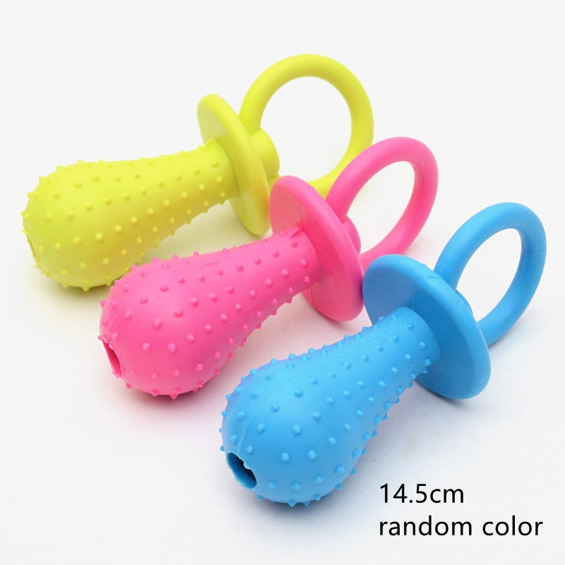 1PCS Rubber Chew Toy for Small Dogs - Teeth Cleaning & Training Pet Toy