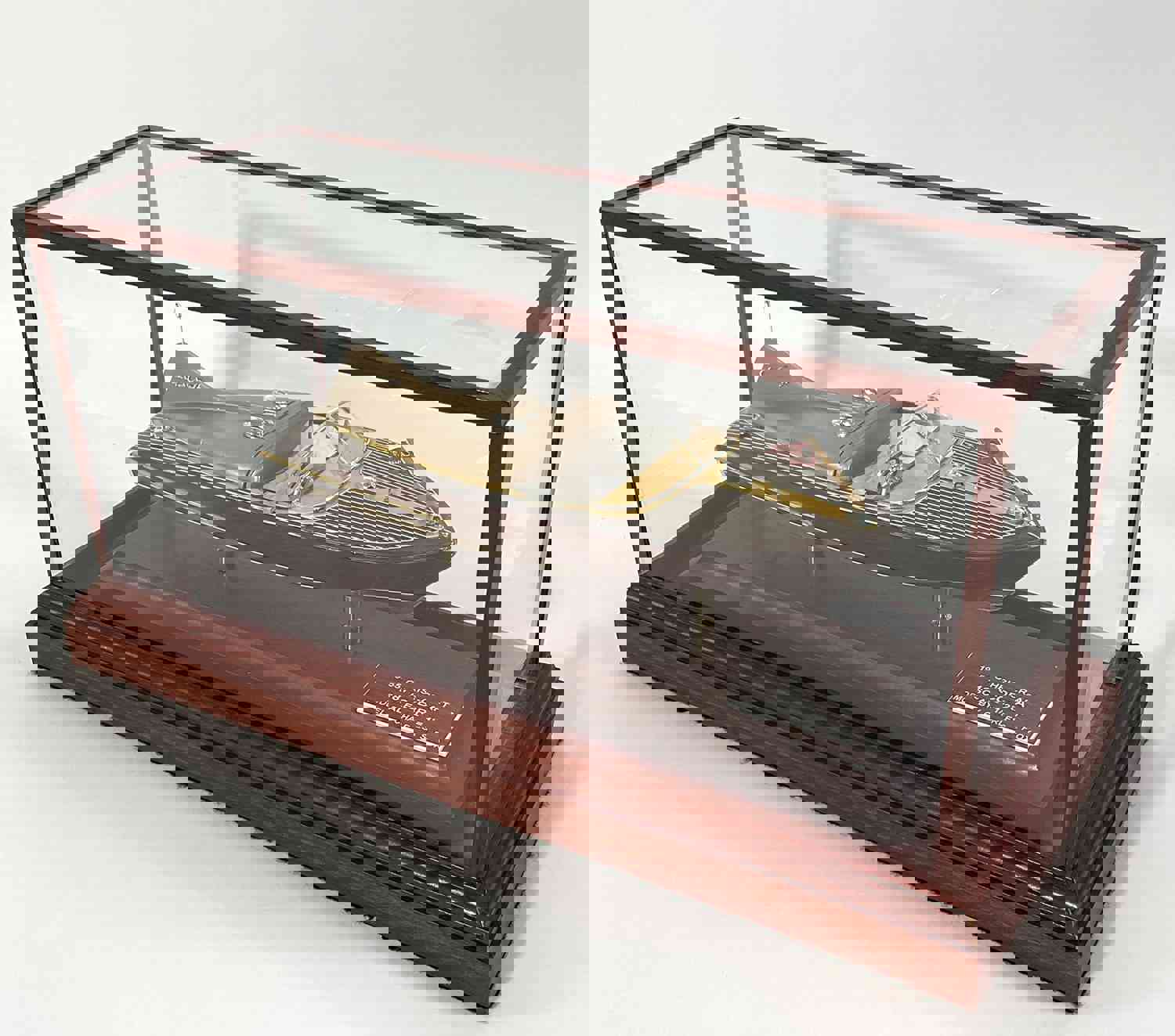 Cased Model Of A Chris Craft Cobra Speedboat by Charles S. Fox