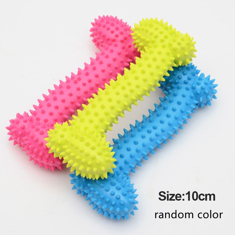 1PCS Rubber Chew Toy for Small Dogs - Teeth Cleaning & Training Pet Toy