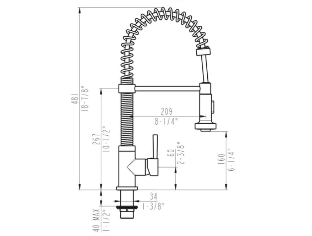 N88503B2 Single Handle Pull Down Kitchen Faucet With Spring Coil in Gold/Black/Brushed Nickel