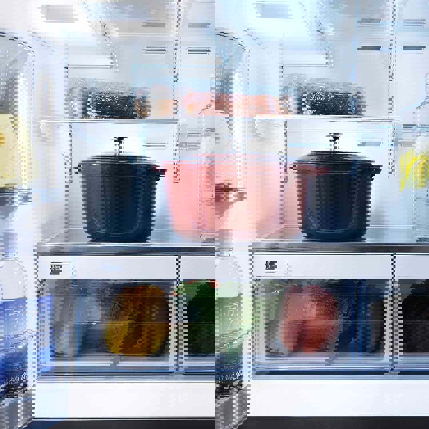 ZLINE 36 In. French Door Refrigerator with Water Dispenser and Ice Maker in Fingerprint Resistant Stainless Steel