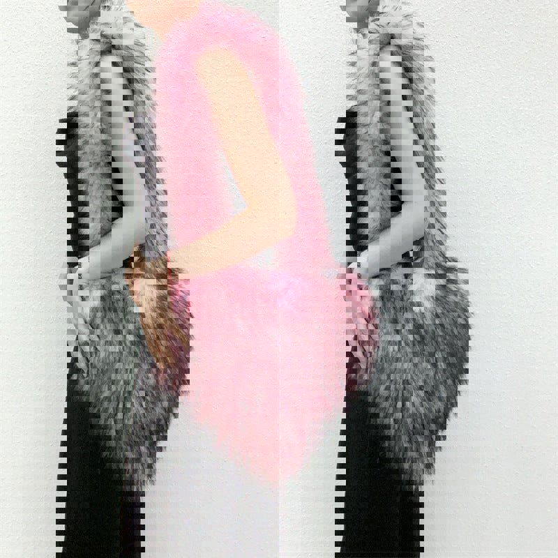 Winter Fleece Heart Shape Crossbody Bag for Women - Plush Large Capacity Love Shoulder Bag