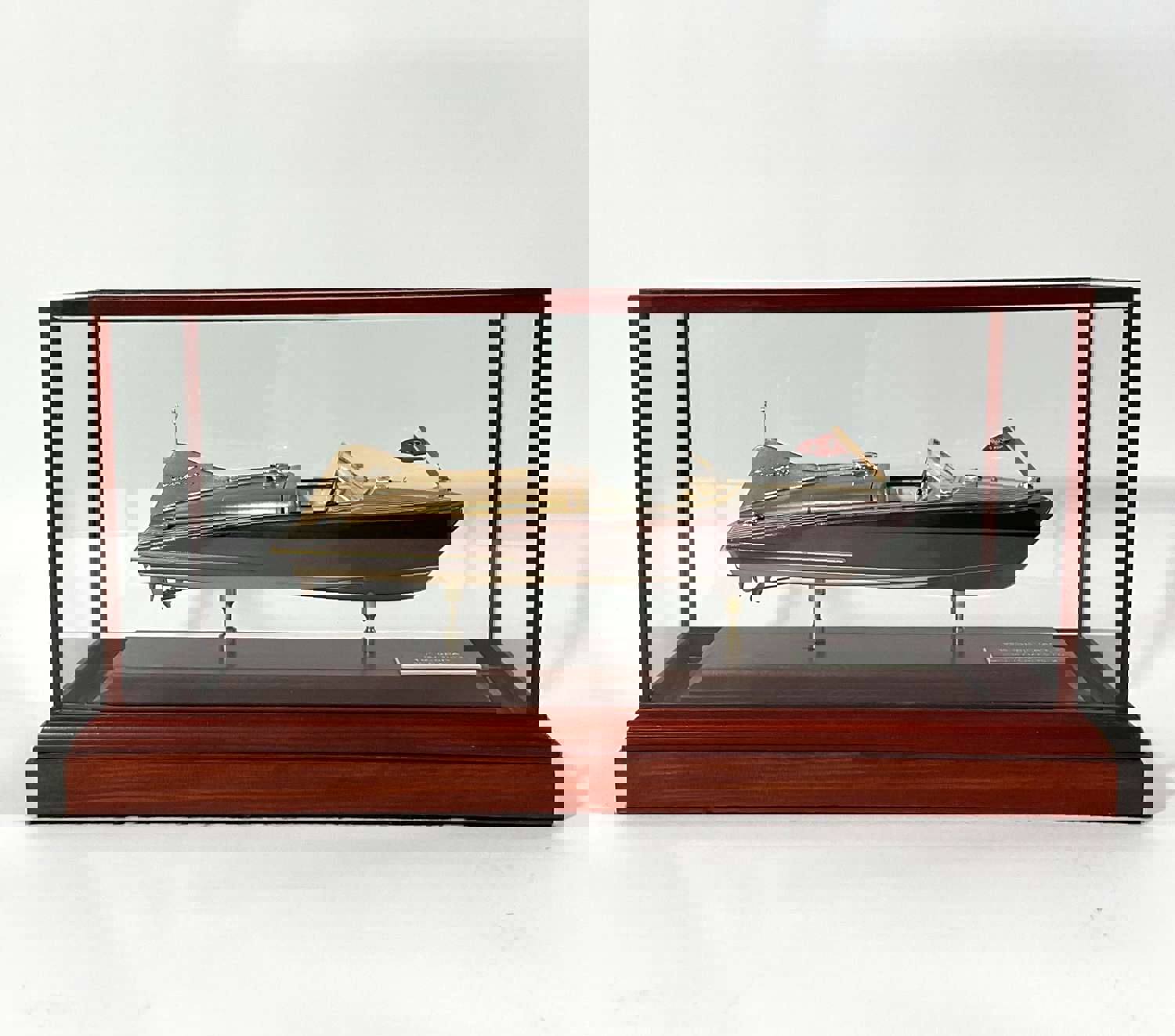 Cased Model Of A Chris Craft Cobra Speedboat by Charles S. Fox