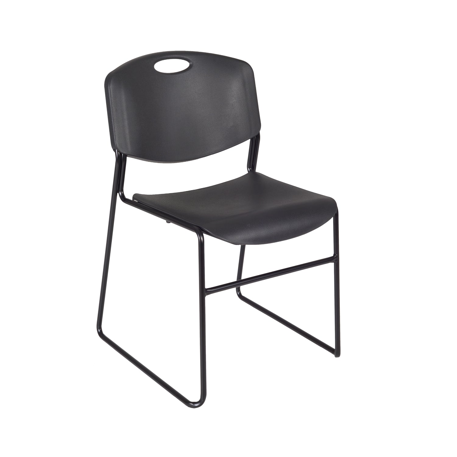 Kee Classroom Table and Chair Package - Adjustable Height Table with 2 Black Zeng Stack Chairs
