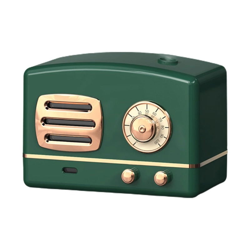Retro Radio Shape Large Capacity Portable Desktop Air Humidifier USB Mist Maker Aroma