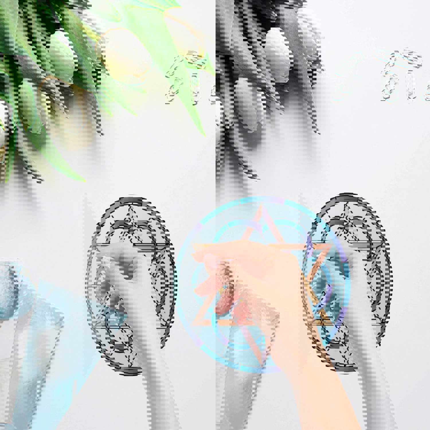 Craspire PVC Window Sticker Set, Nordic Pagan Pattern, 16x16cm, 8pcs