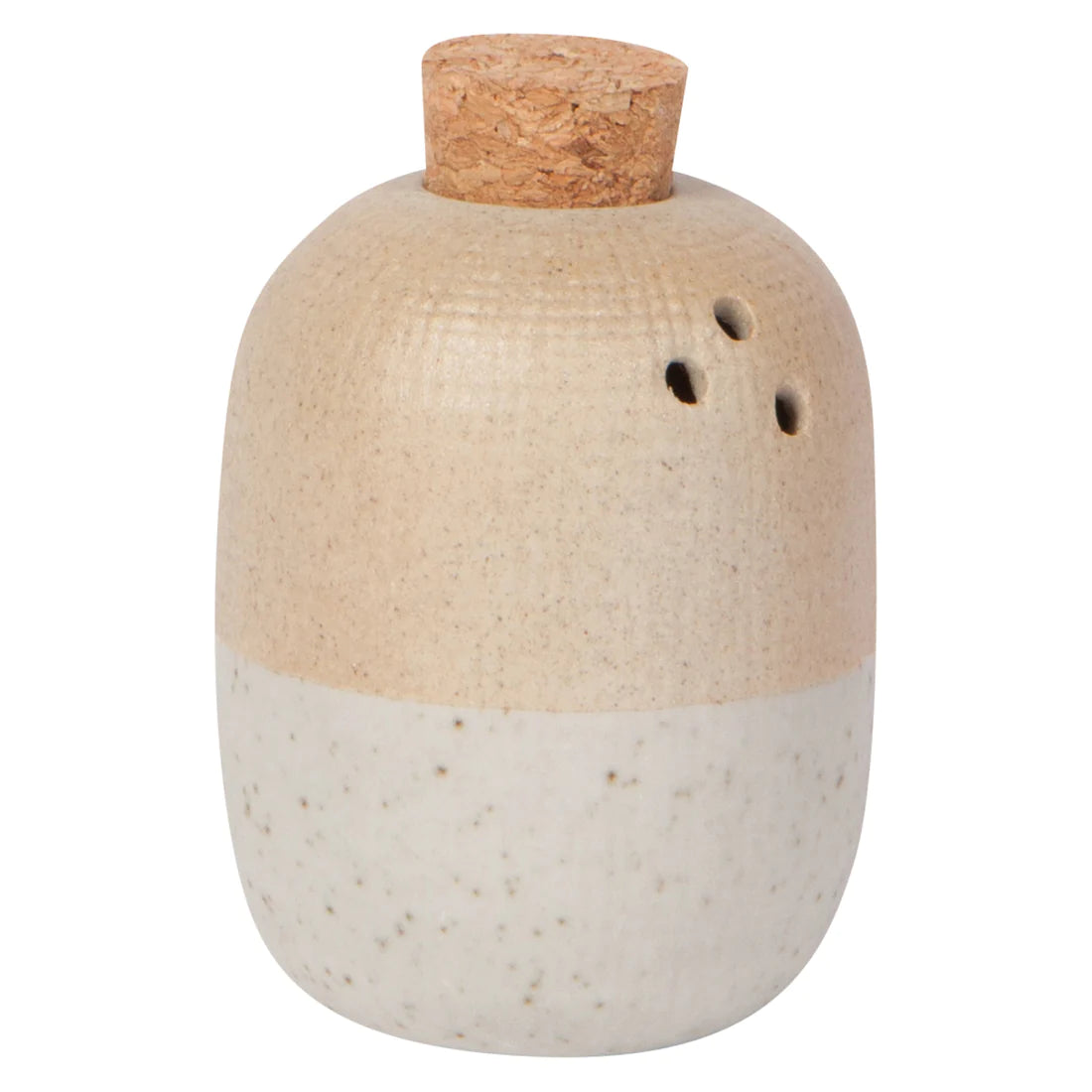 Rustic Stoneware Salt & Pepper Shakers, Set of 2