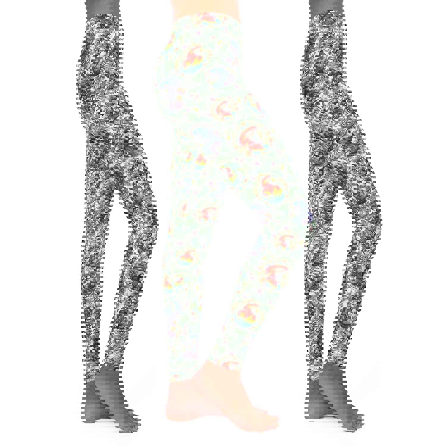 Colorful Macaw Leggings for Women - Vibrant Tropical Print, Comfortable & Stylish for Yoga, Gym, and Fitness