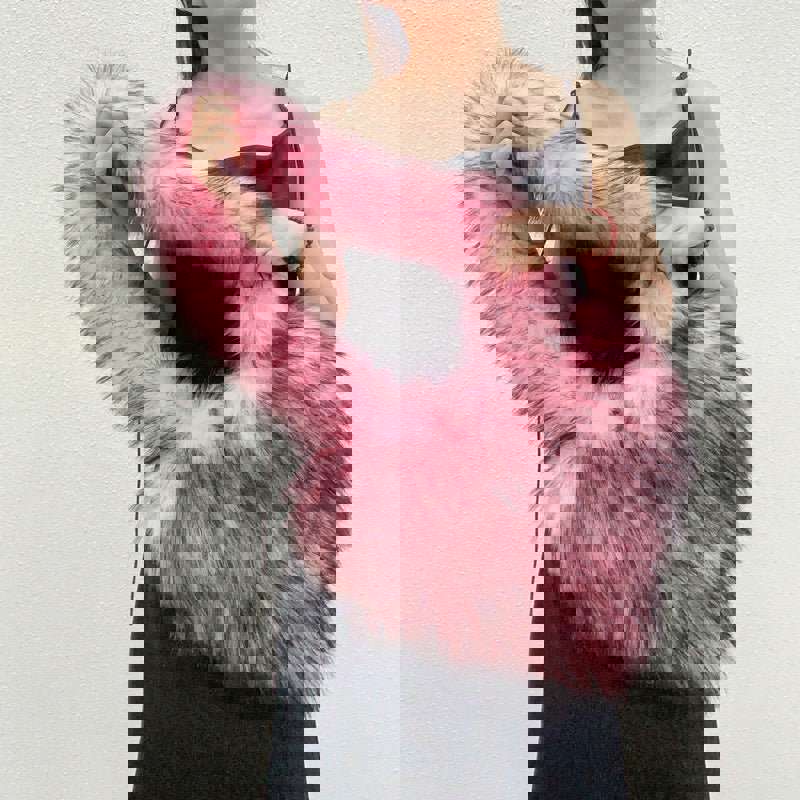 Winter Fleece Heart Shape Crossbody Bag for Women - Plush Large Capacity Love Shoulder Bag