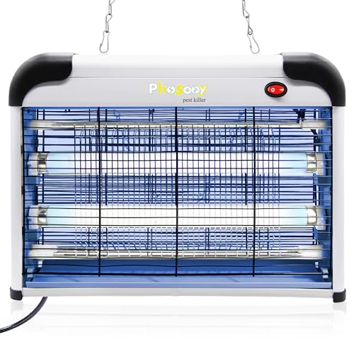 Phosooy Electric Bug Zapper, 2800V High Grid Indoor Mosquito Killer with 20W Lamps