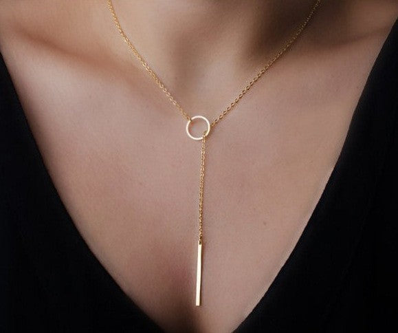 2016 Fashion Women's Gold Silver Eight Bar Choker Necklace - Simple Infinity Symbol Necklace