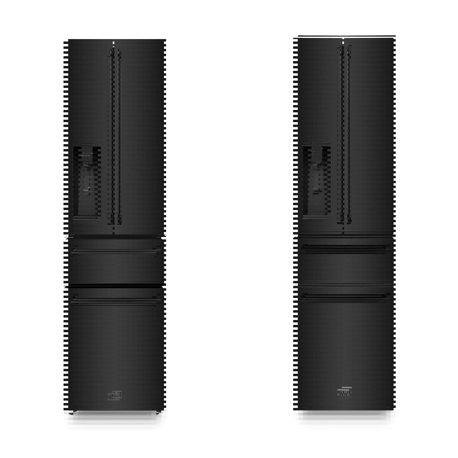 ZLINE 36 In. French Door Refrigerator with Water Dispenser and Ice Maker in Fingerprint Resistant Stainless Steel