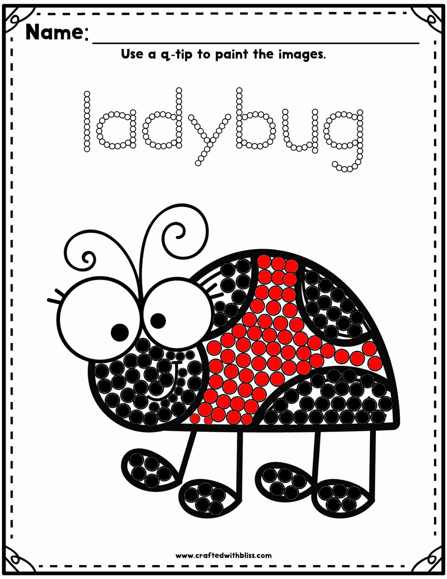 Spring Q-Tip Painting Activity Kit - Fine Motor Skills & Creativity Enhancer