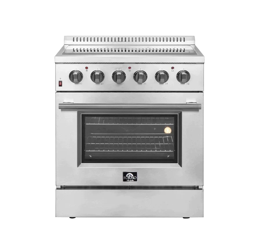 Forno 2-Piece Luxury Appliance Package - 30-Inch Electric Range & Pro-Style Refrigerator and Freezer in Stainless Steel