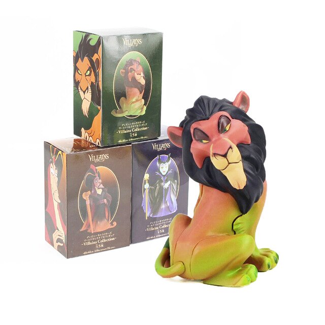 3Styles Anime Movie Action Figure Villains Malefice Jafar The Lion King Scar PVC Model Toys Dolls Birthday Gift for Children