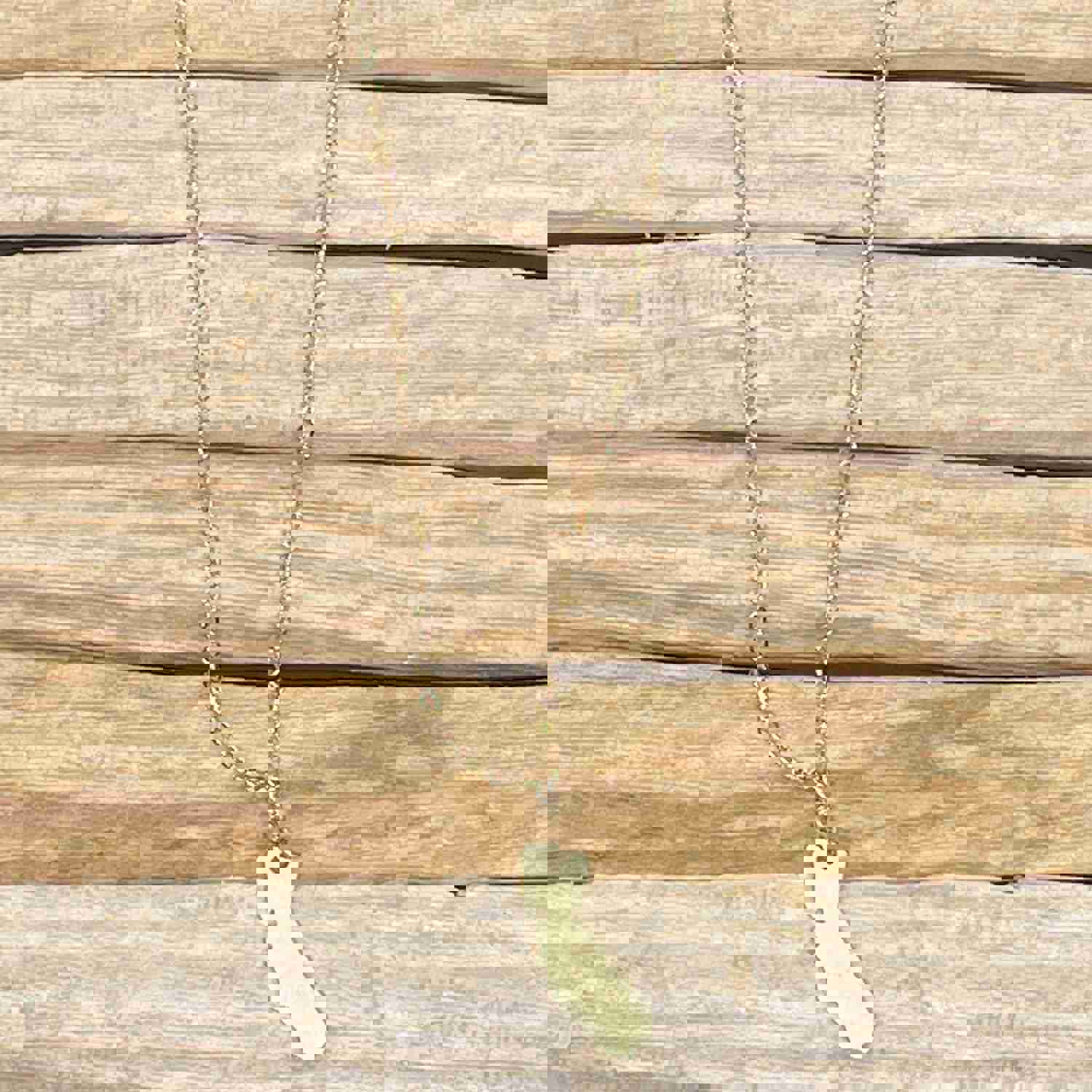 Kailifornia Necklace - Gold Filled Chain with California State Charm