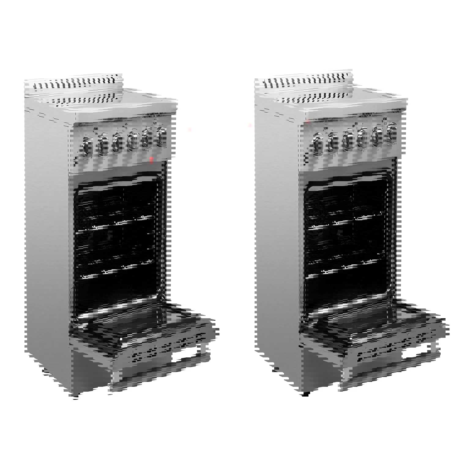 Forno 2-Piece Luxury Appliance Package - 30-Inch Electric Range & Pro-Style Refrigerator and Freezer in Stainless Steel