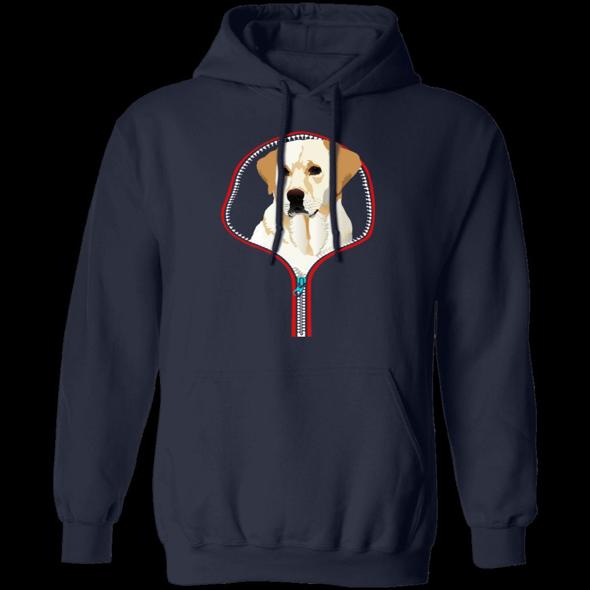 LABRADOR RETRIEVER ZIP-DOWN LADIES Pullover Hoodie - 8 oz, Unisex Sizing, Digital Print