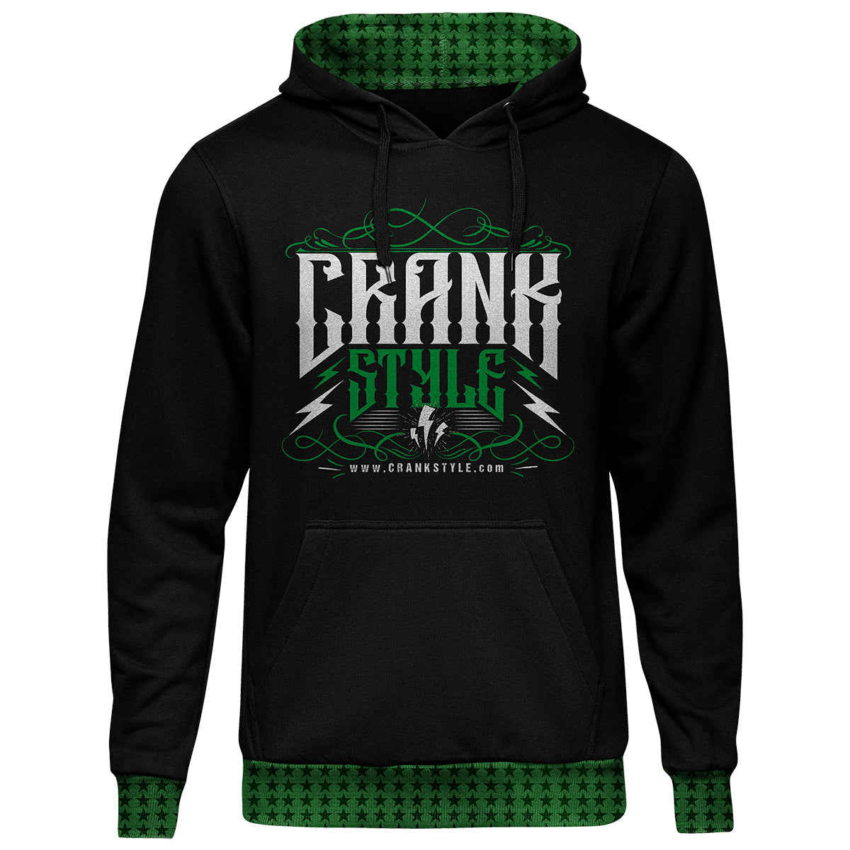 Unisex Vintage Green & White Star Hoodie - Comfortable and Stylish