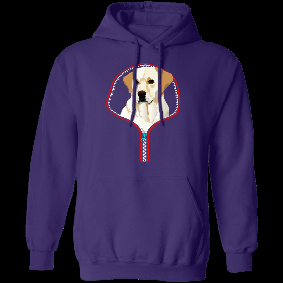 LABRADOR RETRIEVER ZIP-DOWN LADIES Pullover Hoodie - 8 oz, Unisex Sizing, Digital Print