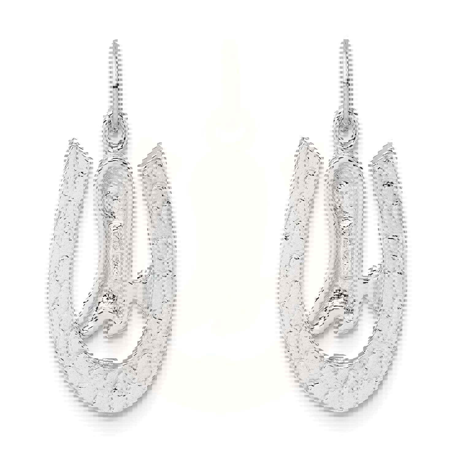 Sterling Silver Horseshoe Cowboy Boot Charm