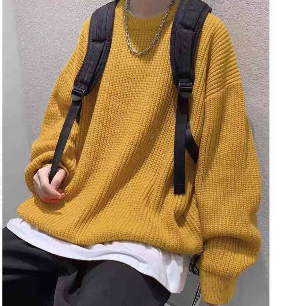 Nukty Men's Autumn Solid Color Wool Sweater - Slim Fit Korean Fashion Pullover