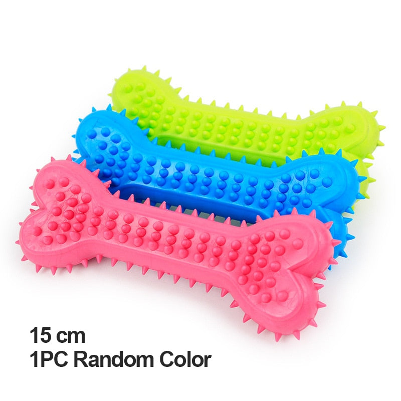 1PCS Rubber Chew Toy for Small Dogs - Teeth Cleaning & Training Pet Toy