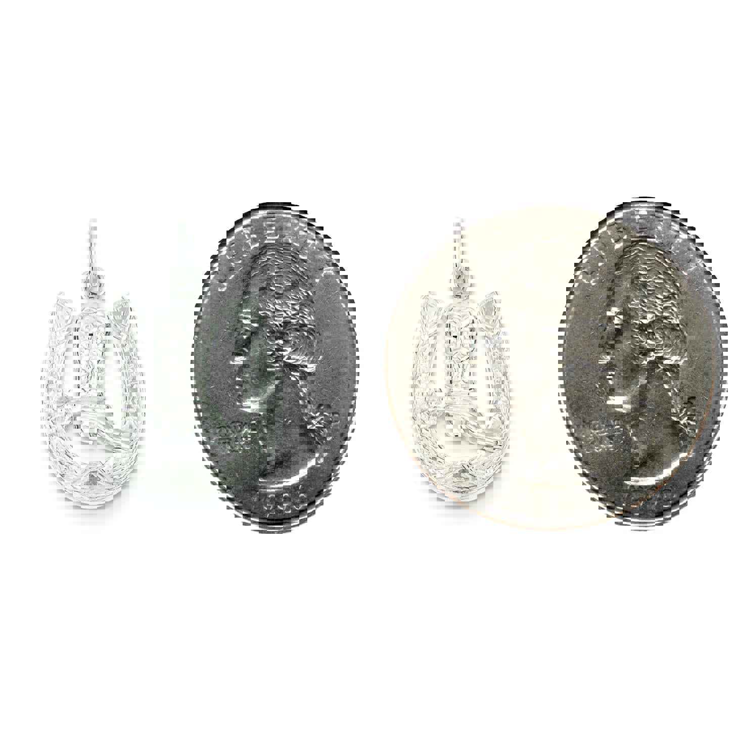 Sterling Silver Horseshoe Cowboy Boot Charm