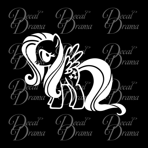 Fluttershy My Little Pony Vinyl Decal for Car or Laptop