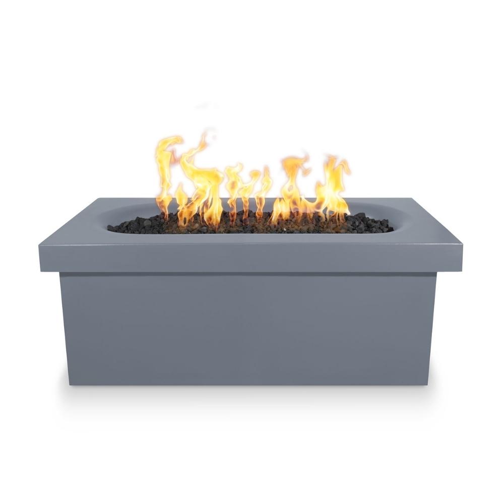 Top Fires Ramona 60-Inch Rectangular GFRC Gas Fire Pit Table - Electronic Ignition