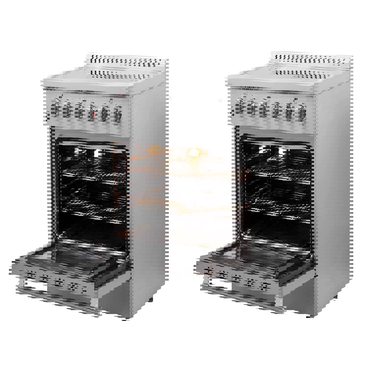 Forno 2-Piece Luxury Appliance Package - 30-Inch Electric Range & Pro-Style Refrigerator and Freezer in Stainless Steel