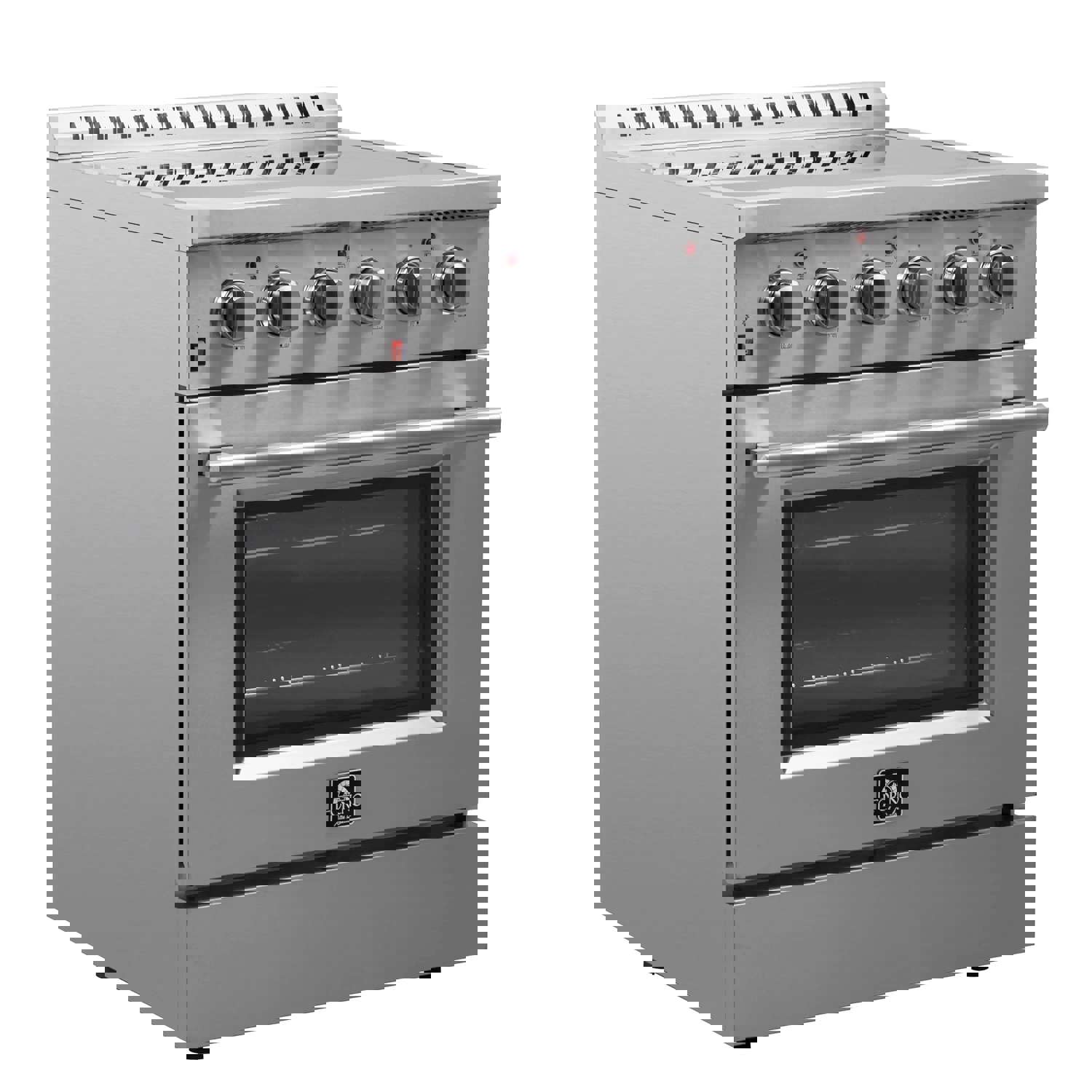 Forno 2-Piece Luxury Appliance Package - 30-Inch Electric Range & Pro-Style Refrigerator and Freezer in Stainless Steel