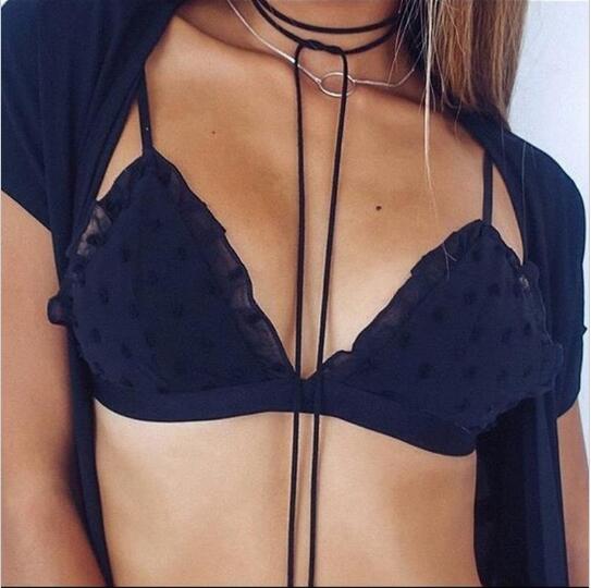 2 Pcs New Fashion Long Black/Brown Velvet Choker Necklace Women Steampunk Gold/Rhodium Tube Collar Necklaces