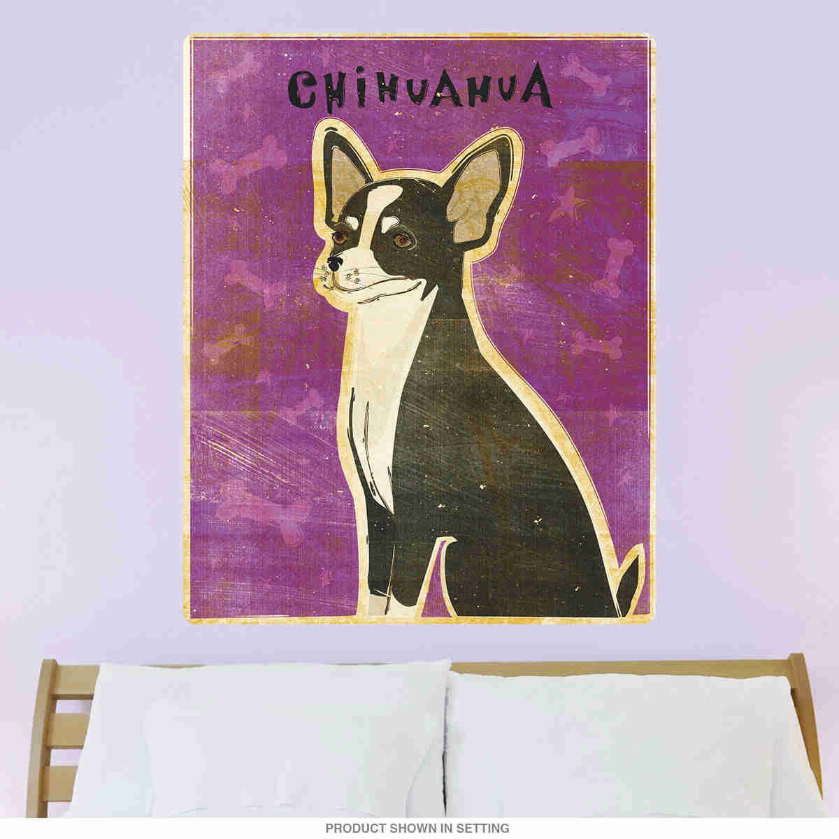 Chihuahua Black White Dog Wall Decal - Premium Removable Art