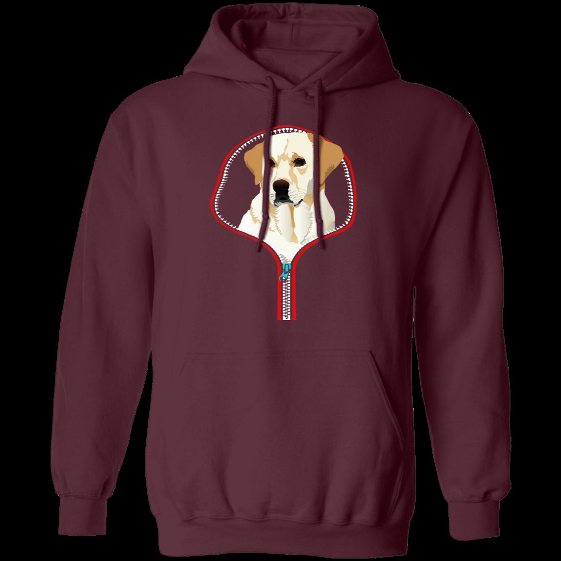 LABRADOR RETRIEVER ZIP-DOWN LADIES Pullover Hoodie - 8 oz, Unisex Sizing, Digital Print