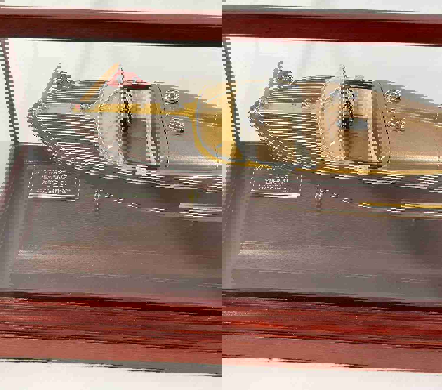 Cased Model Of A Chris Craft Cobra Speedboat by Charles S. Fox