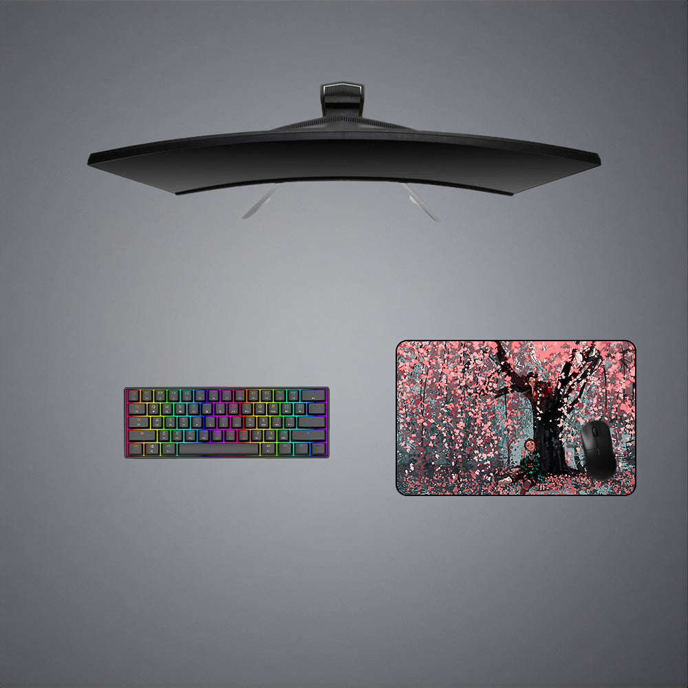 Demon Slayer Sakura Design Gaming Mouse Pad - M-XXL Size for Computer Desk