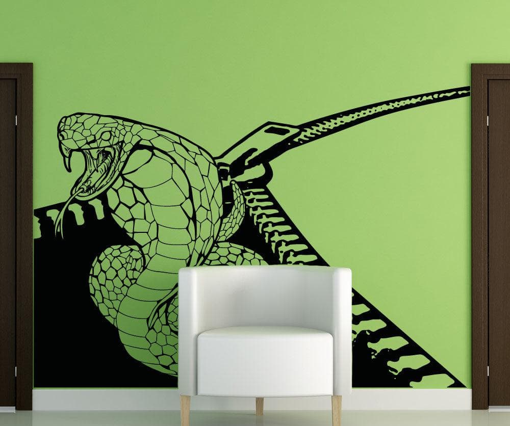 Vinyl Wall Decal Sticker Cobra Zipper #OS_AA1348 - Removable & Easy to Apply
