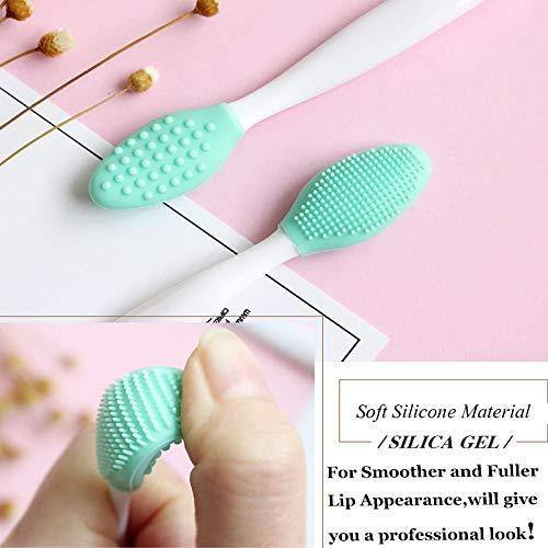 2 in 1 Double-Sided Silicone Lip Scrub Brush (4PCS) for Smoother Lips | Habbie Beauty