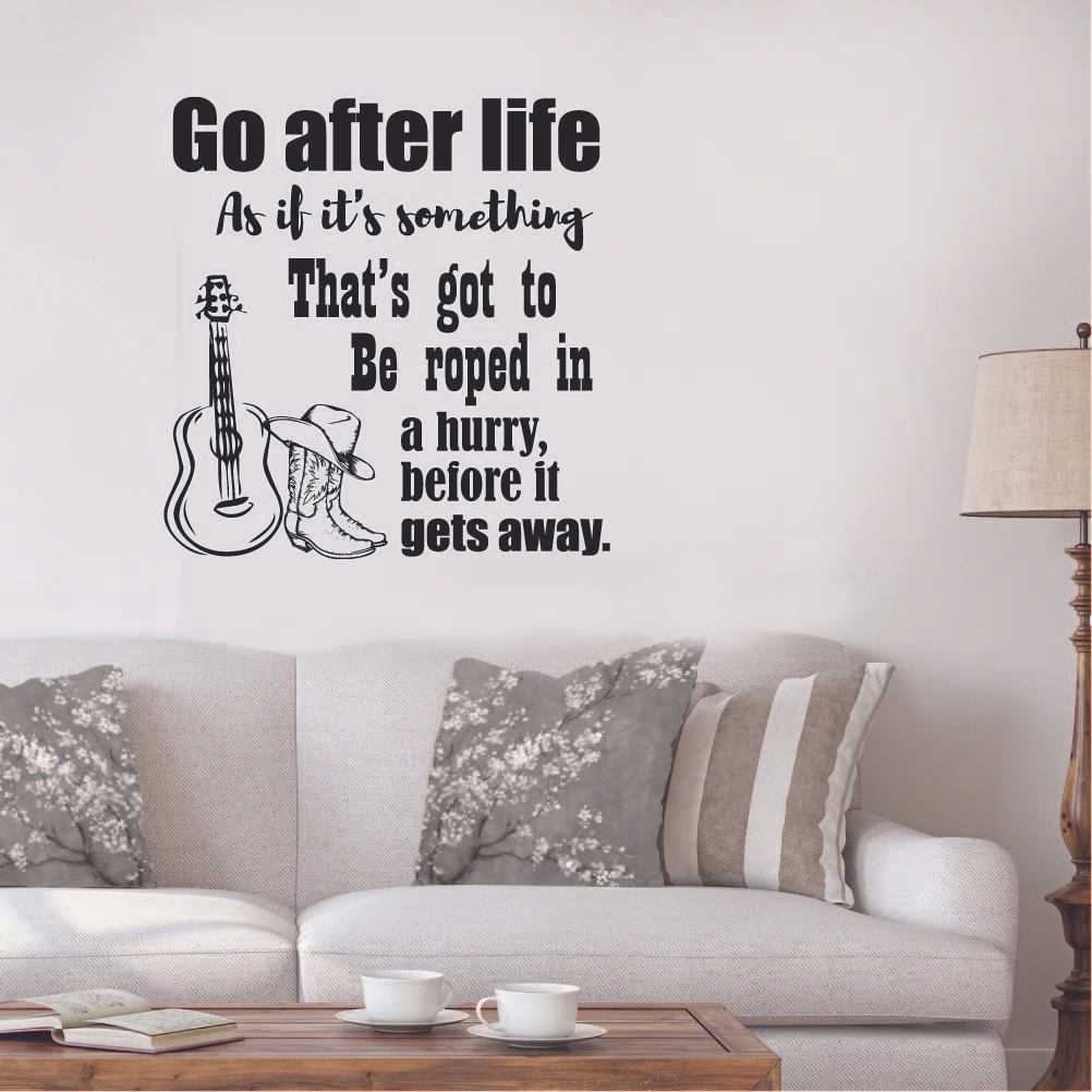Cowboy Quotes Vinyl Wall Sticker Wall Decal - Be Roped in a Hurry Cowboy Cowgirl Quote Country Life Quotes