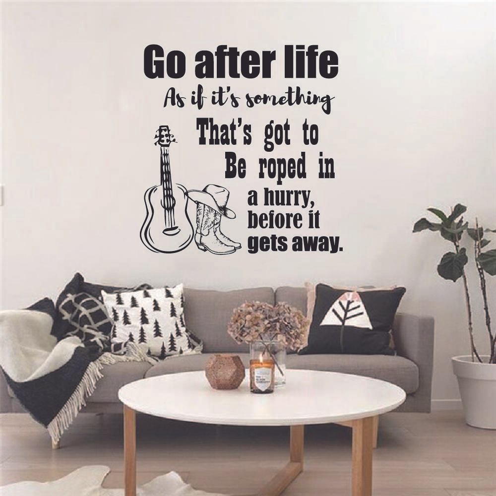 Cowboy Quotes Vinyl Wall Sticker Wall Decal - Be Roped in a Hurry Cowboy Cowgirl Quote Country Life Quotes