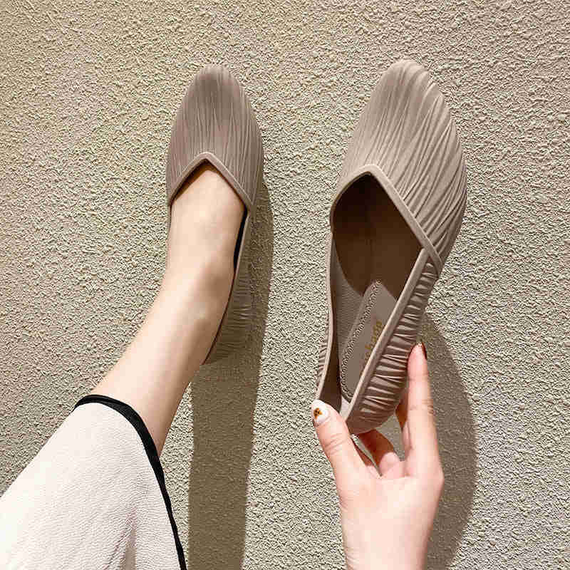 Kukombo Women's Low-top Waterproof Rain Boots - Fashion Jelly Shoes with Non-slip Sole